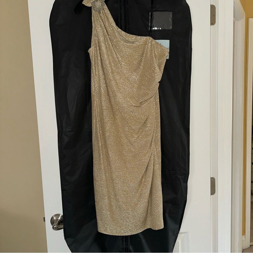 Guest Dresses David Meister Gold Dress David Meister Gold One